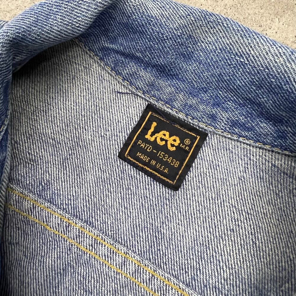 Vintage Lee Riders Blue Denim Jacket USA Made Mens M Wmns XL Jean Trucker 80s - Picture 2 of 16
